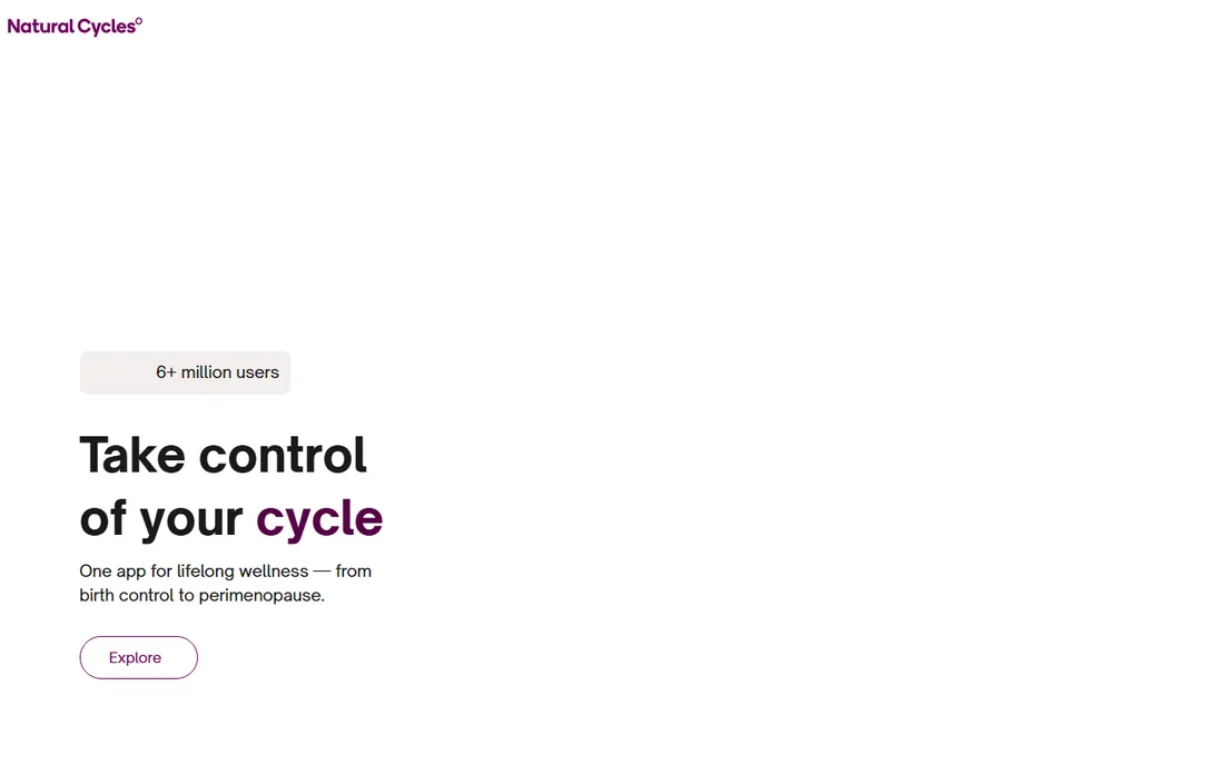 Natural Cycles homepage