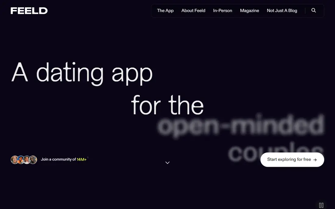 Feeld homepage