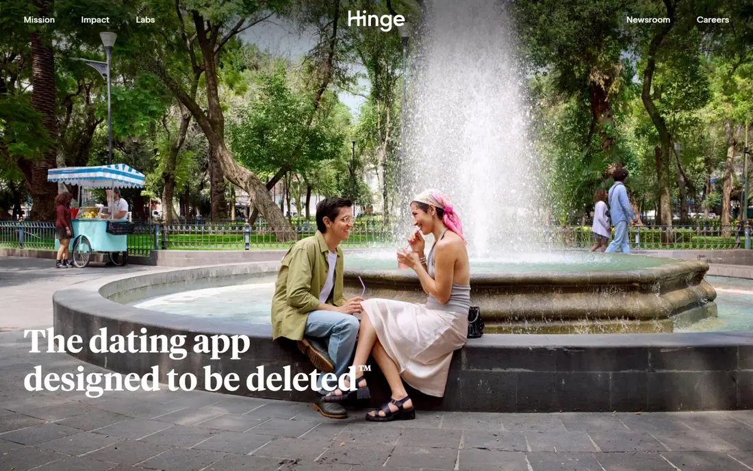 Hinge homepage