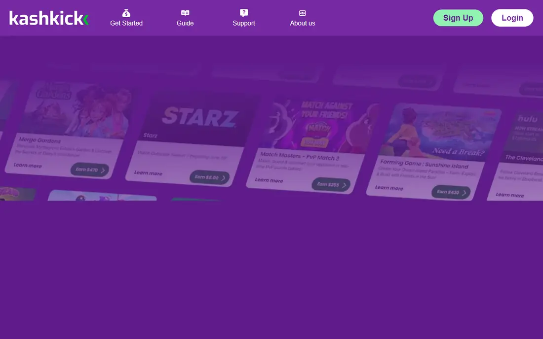 KashKick homepage