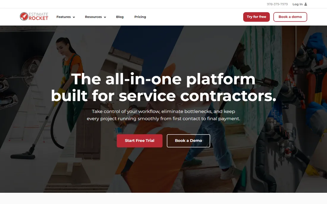Estimate Rocket homepage