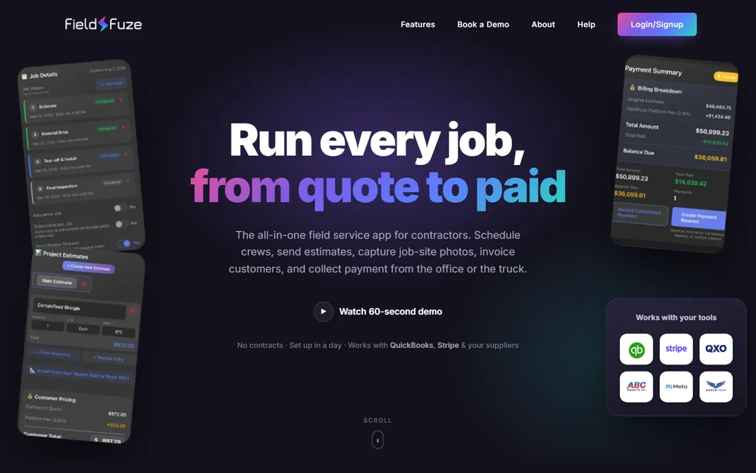 FieldFuze homepage