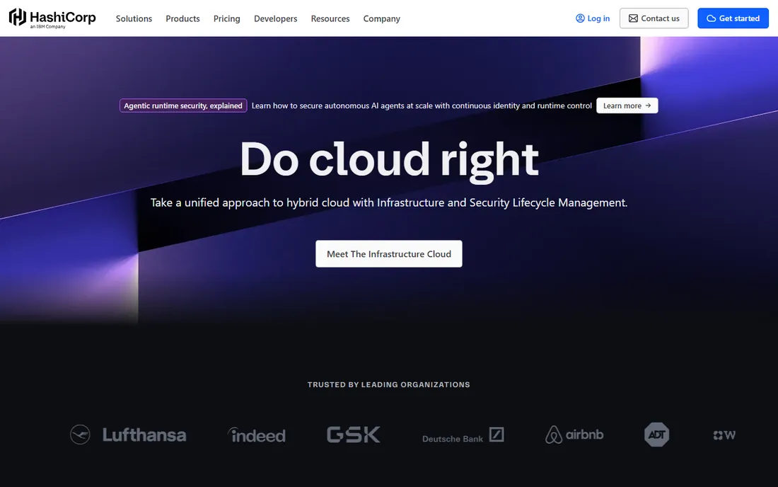 HashiCorp Vault homepage