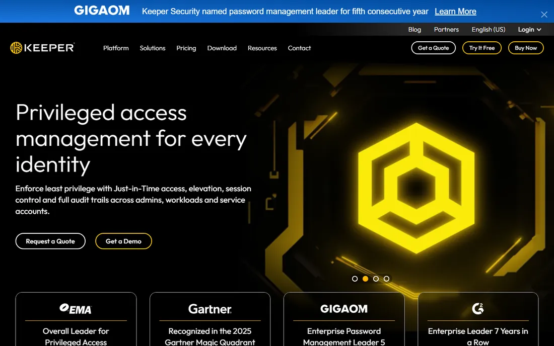KeeperPAM homepage