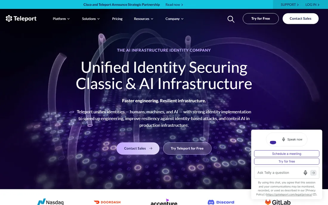 Teleport homepage