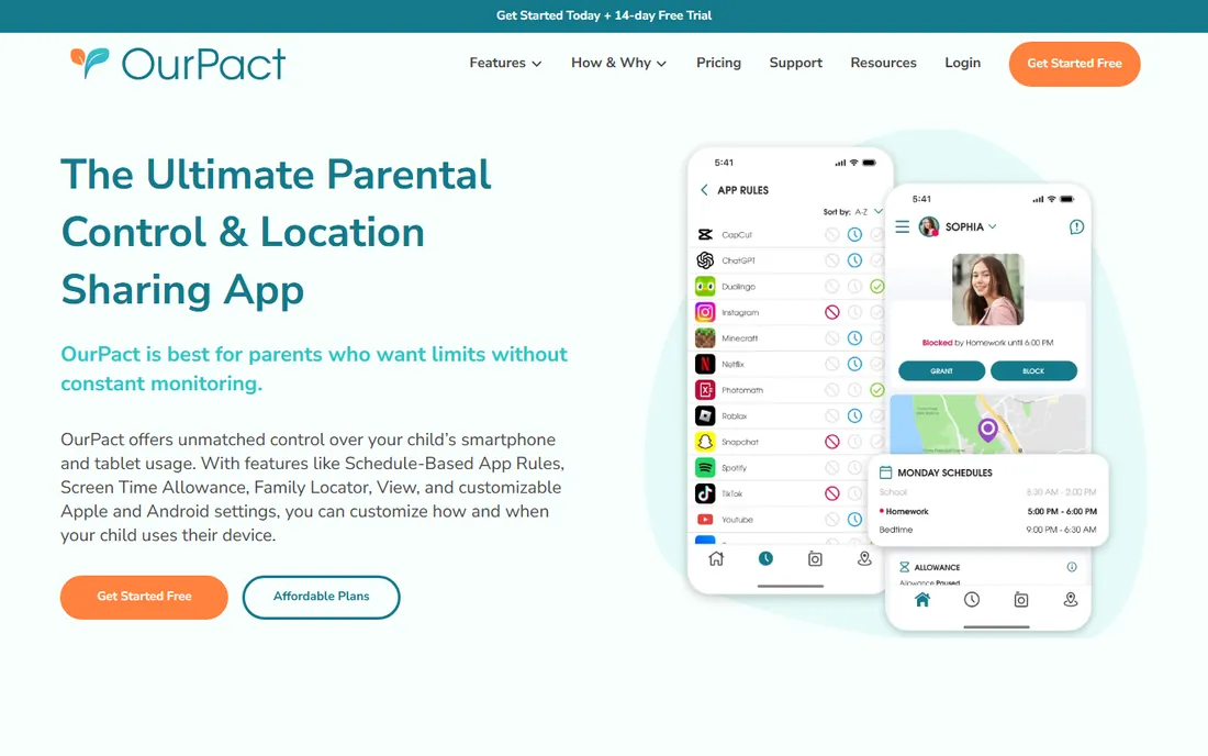 OurPact homepage