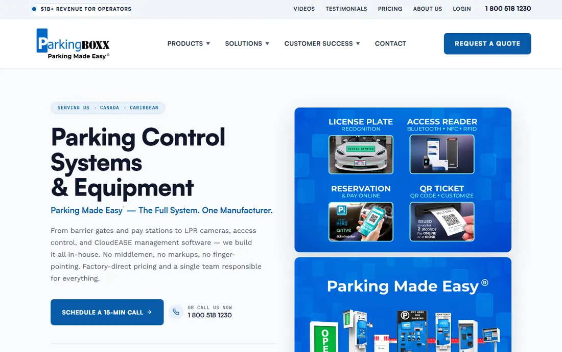 Parking BOXX homepage