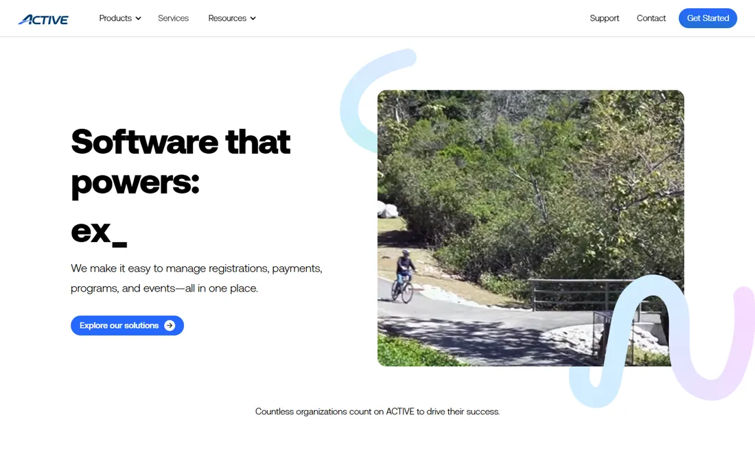 ACTIVE Network homepage