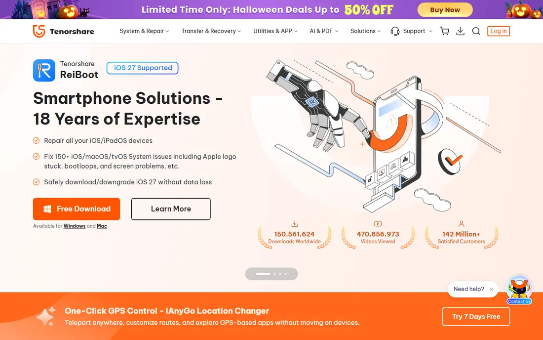Tenorshare 4DDiG homepage