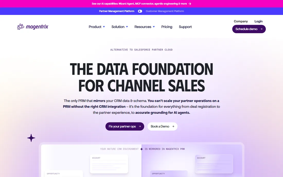 Magentrix homepage