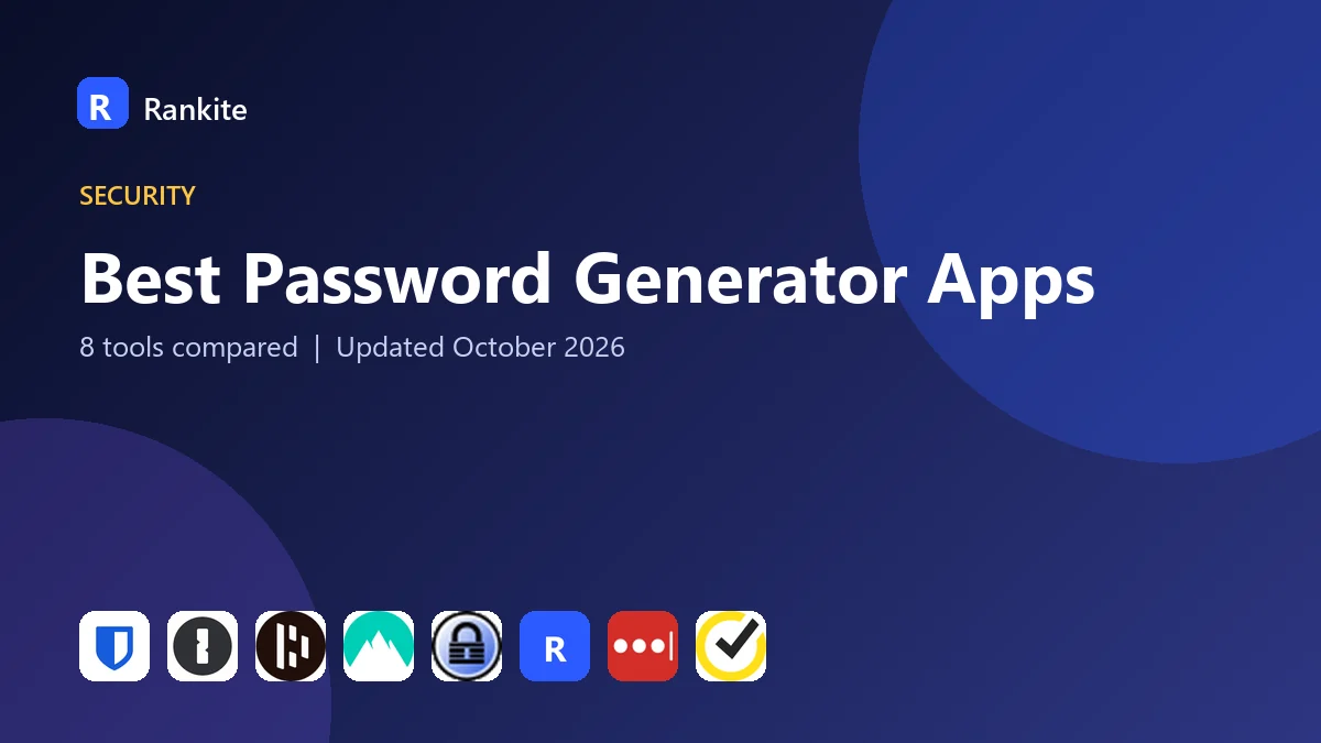 Best Password Generator Apps in 2026: 8 Apps Compared