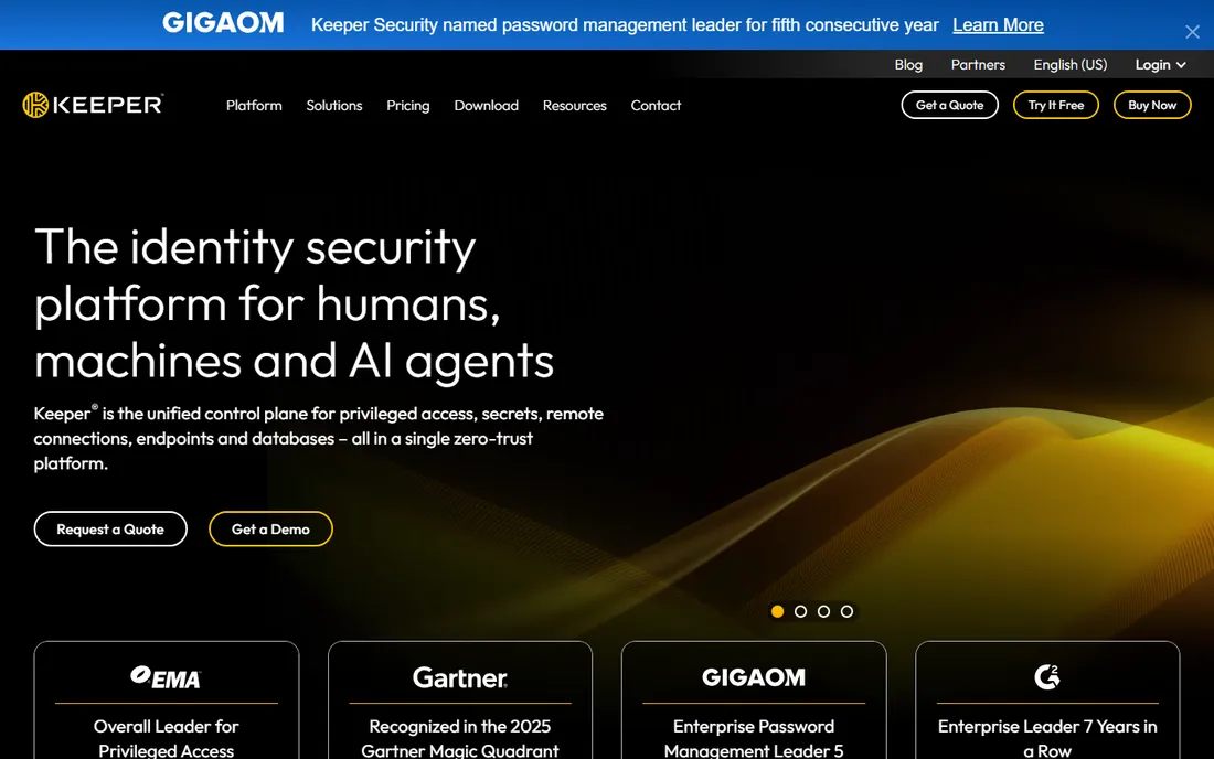 Keeper homepage