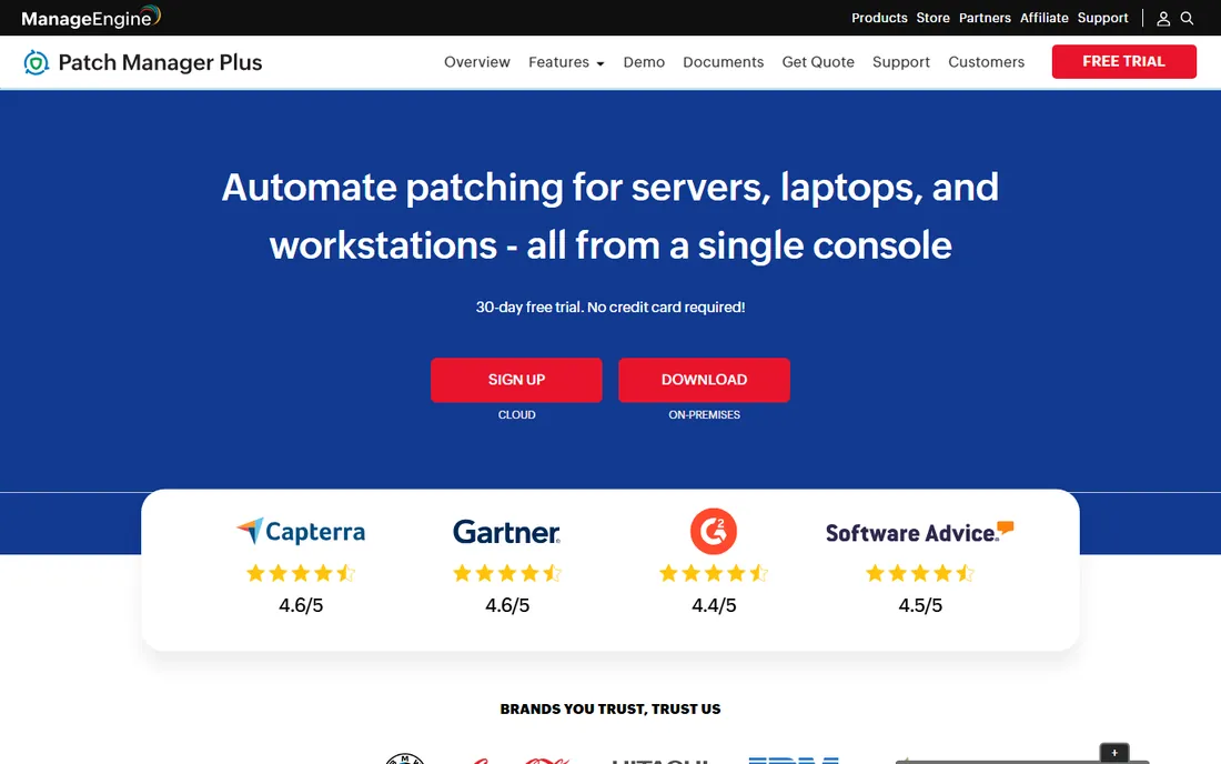 ManageEngine Patch Manager Plus homepage