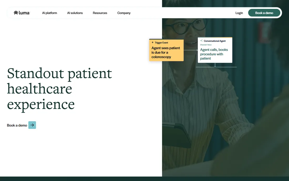 Luma Health homepage