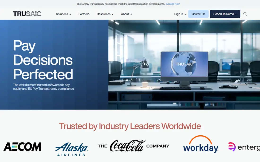 Trusaic PayParity homepage