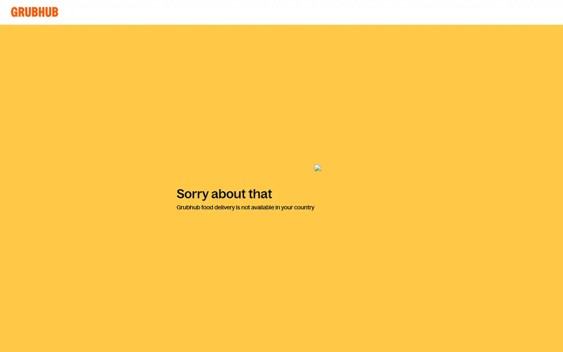 Grubhub homepage