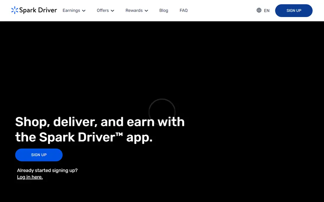 Spark Driver homepage