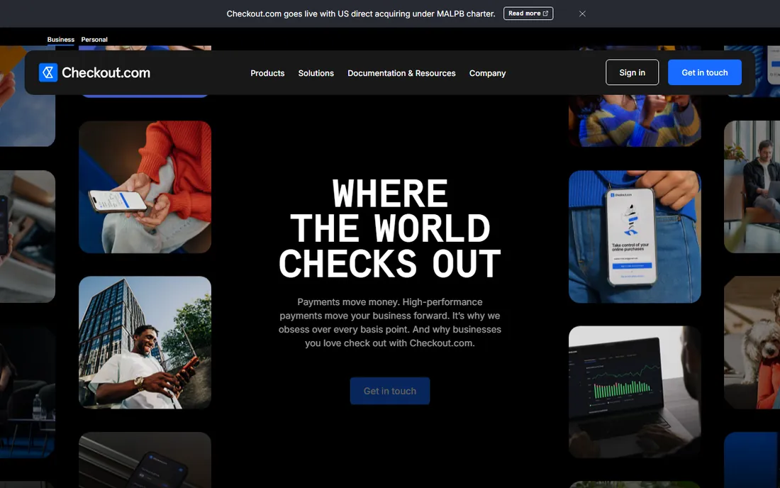 Checkout.com homepage