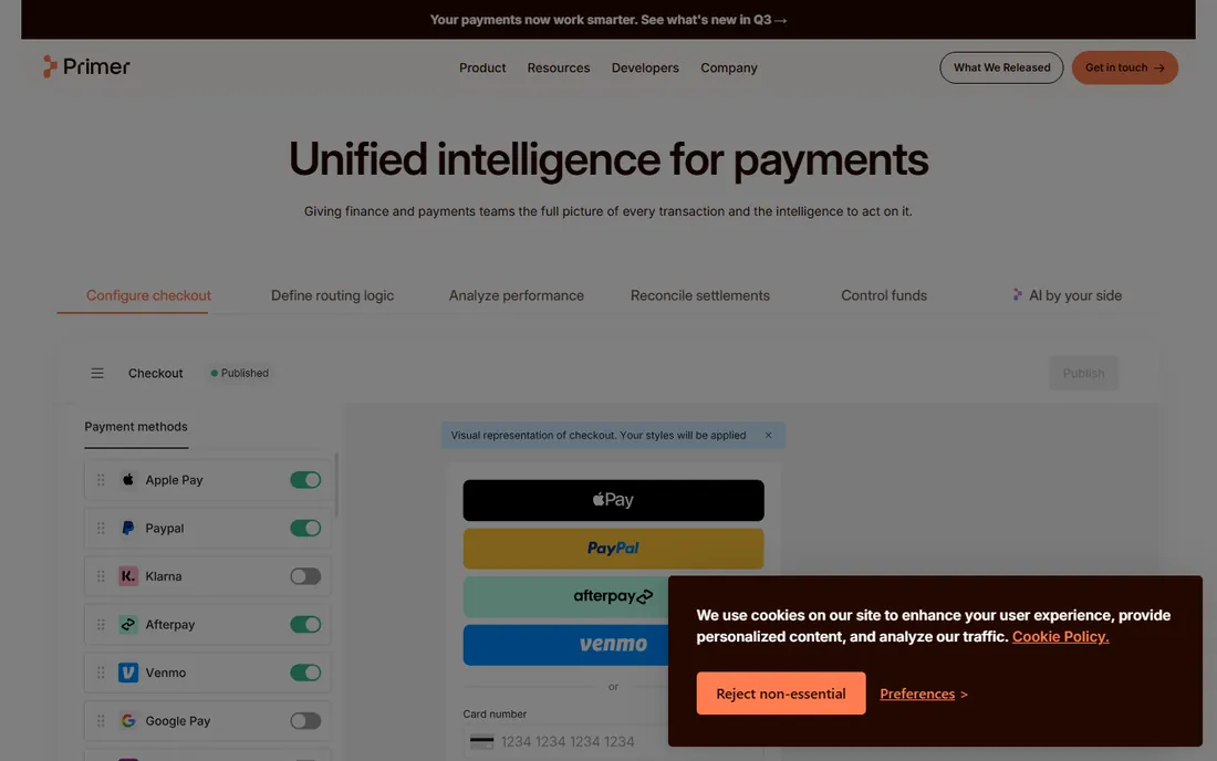 Primer homepage