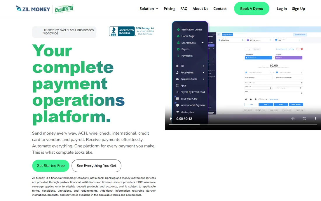 Zil Money homepage