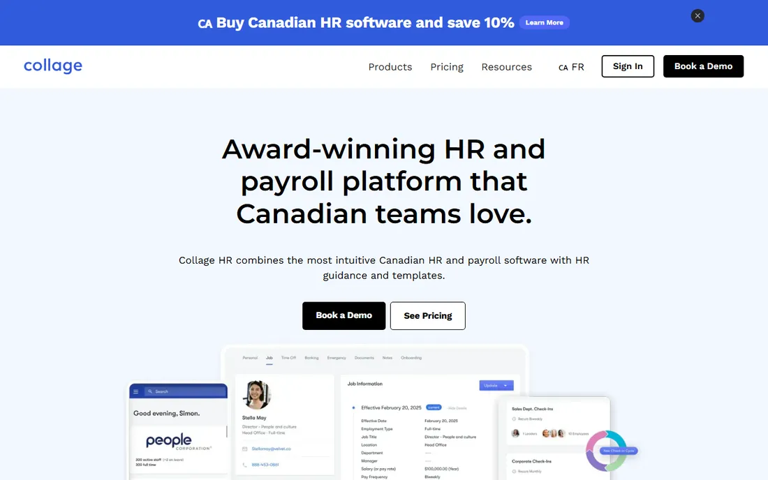 Collage HR homepage