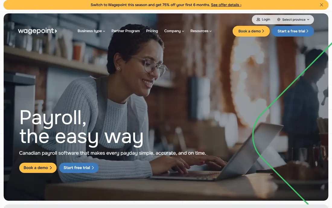 Wagepoint homepage