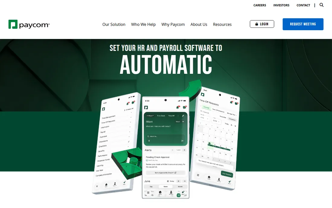 Paycom homepage
