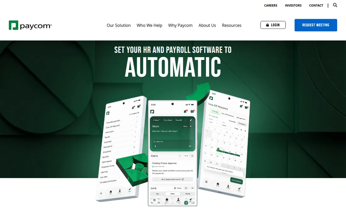 Paycom homepage