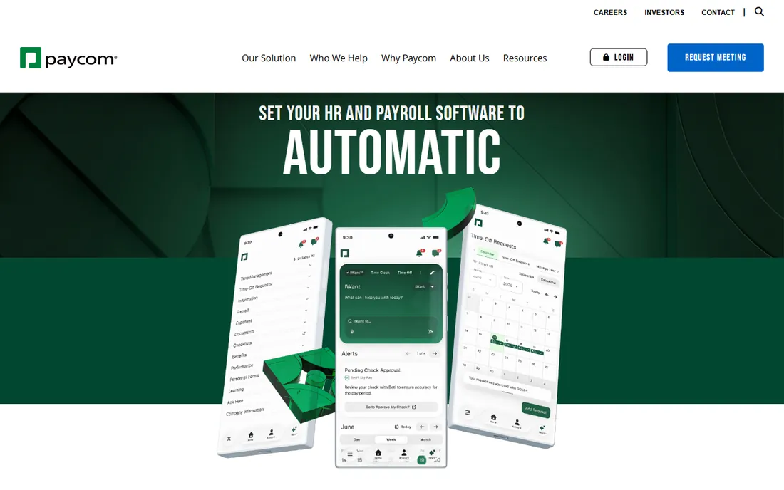 Paycom homepage