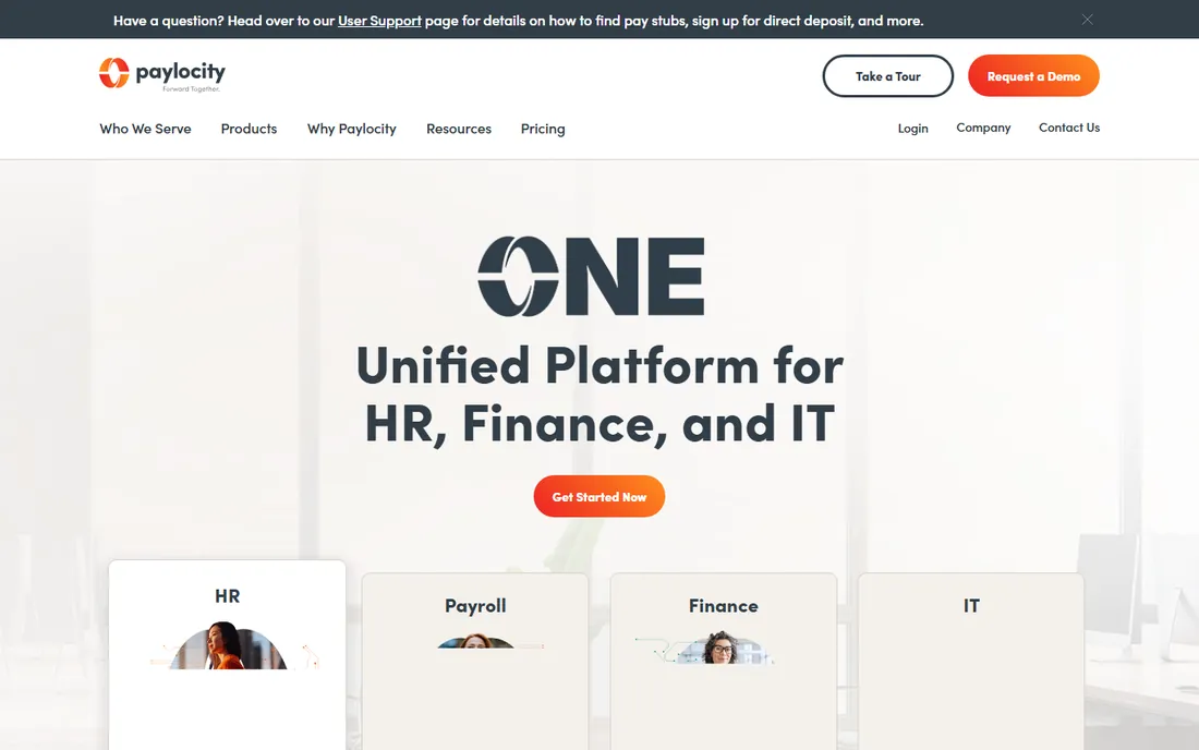 Paylocity homepage