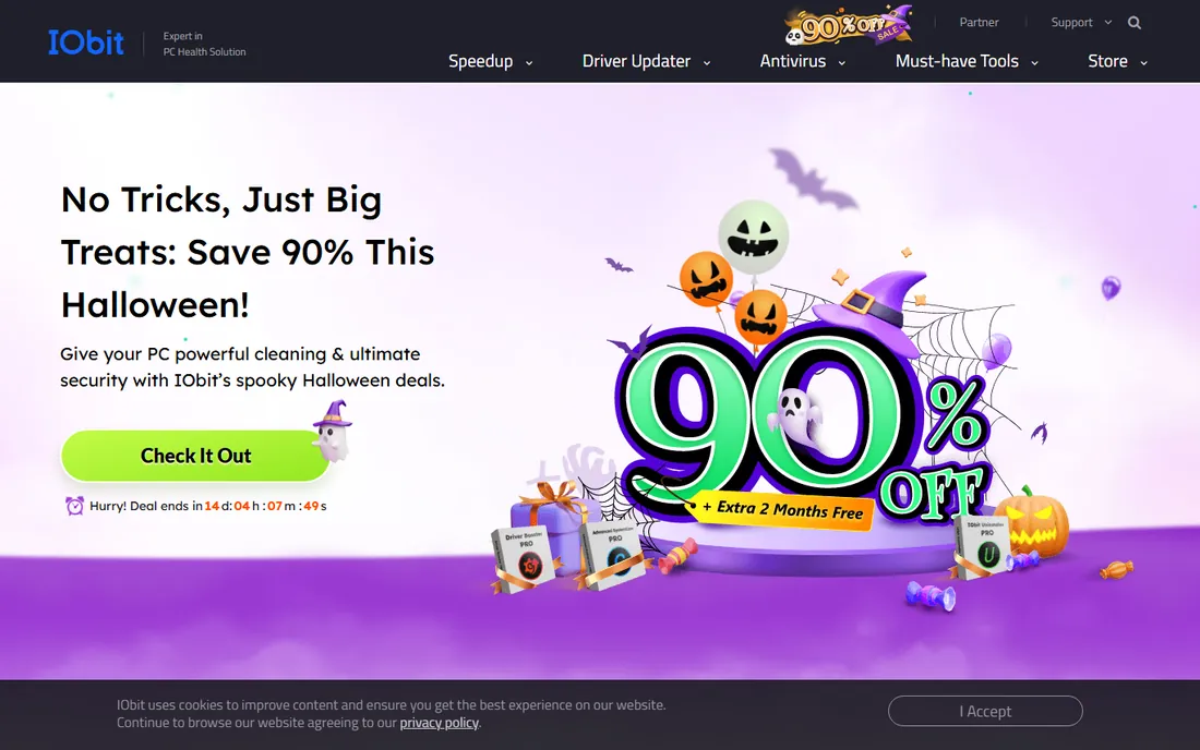 IObit Advanced SystemCare homepage