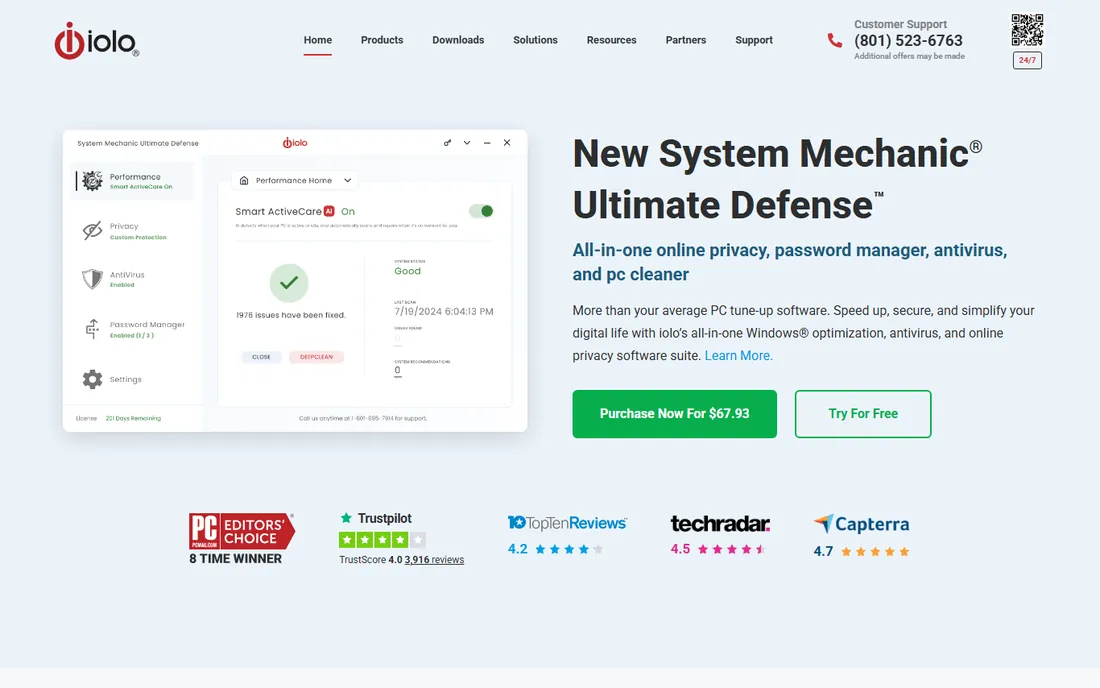 System Mechanic homepage