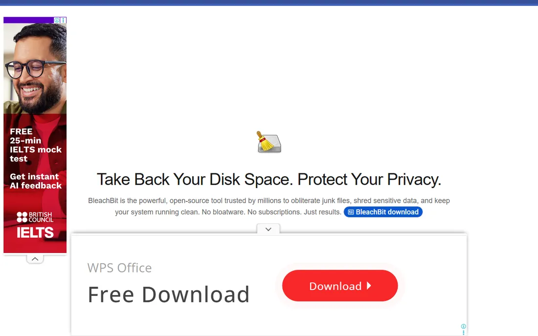 BleachBit homepage