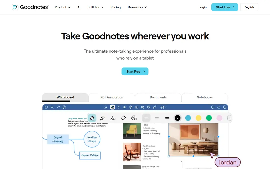 Goodnotes homepage