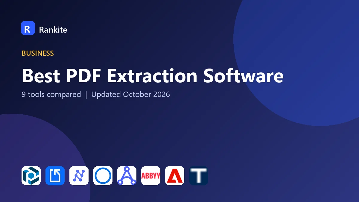 Best PDF Extraction Software in 2026: 9 Tools Compared