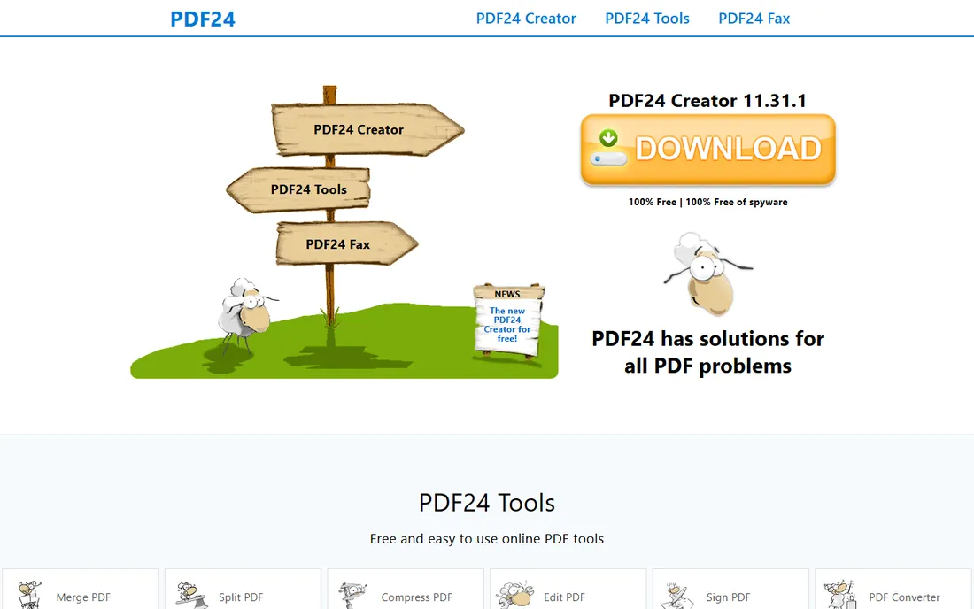 PDF24 Tools homepage
