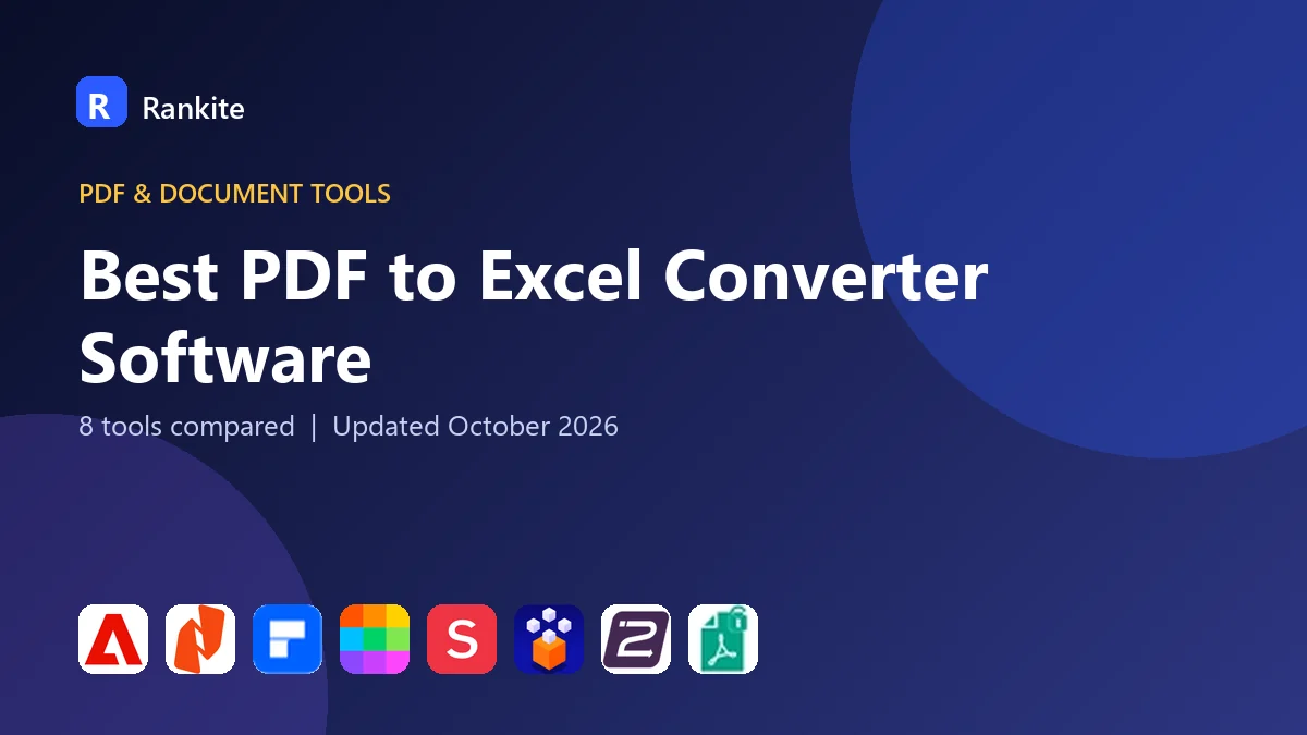 Best PDF to Excel Converter Software: 8 Tools Compared