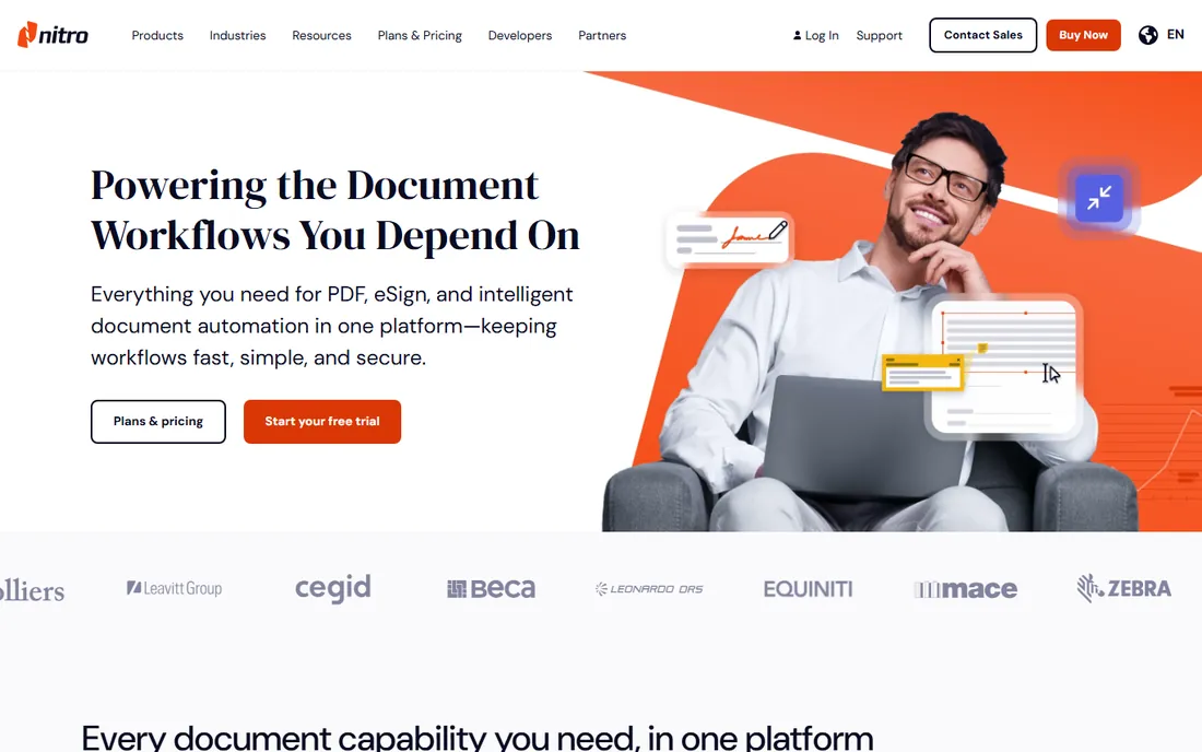 Nitro PDF Pro homepage