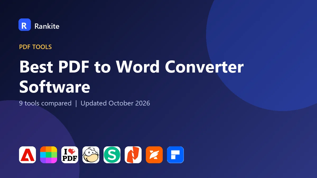 Best PDF to Word Converter Software in 2026: 9 Tools Compared