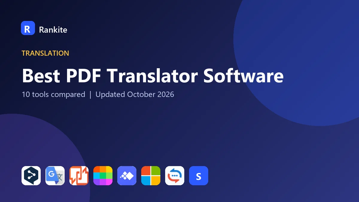 Best PDF Translator Software in 2026: 10 Tools Compared