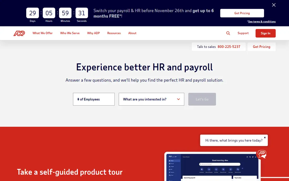 ADP TotalSource homepage