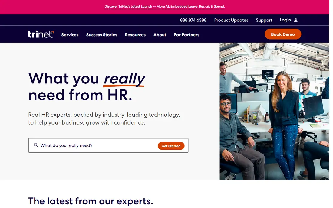 TriNet homepage