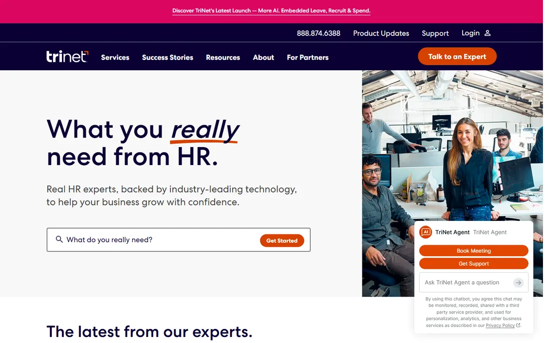 TriNet homepage