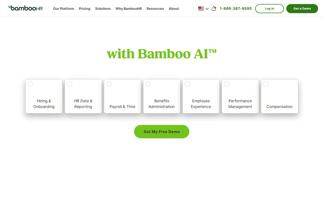 BambooHR homepage