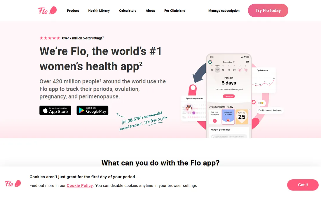 Flo homepage