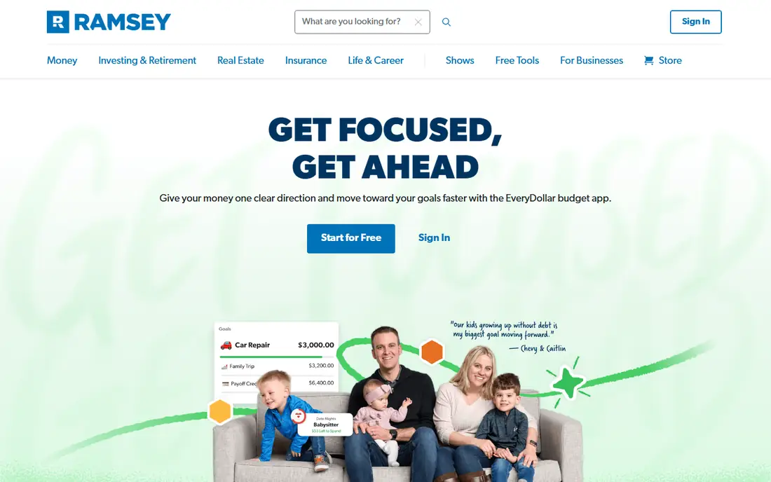 EveryDollar homepage