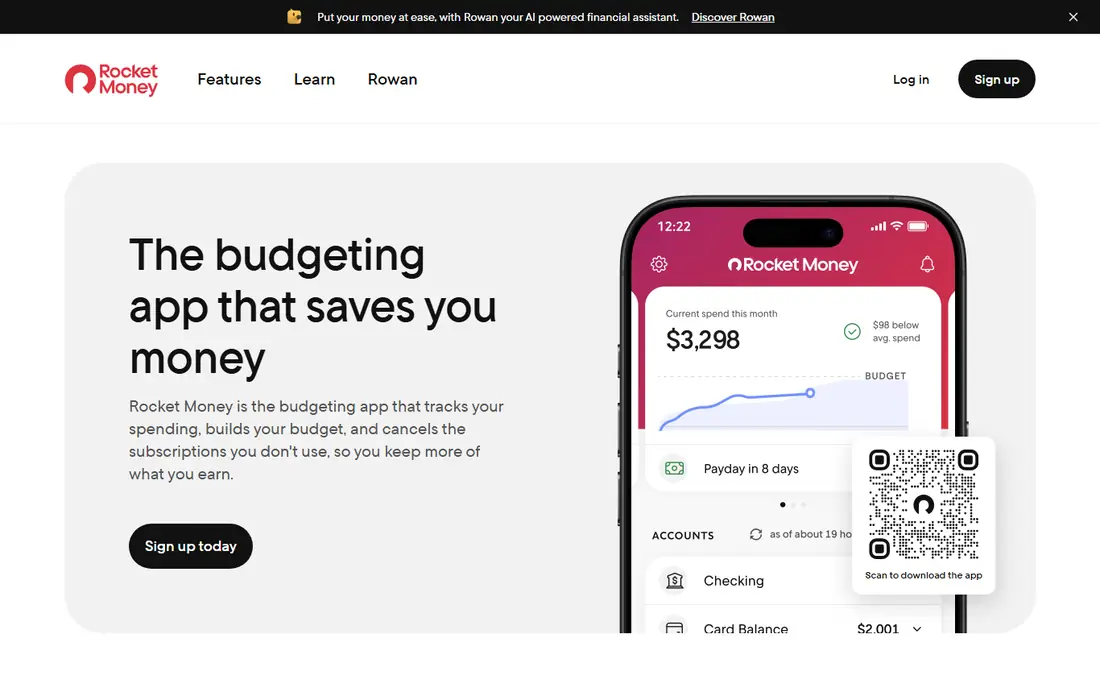 Rocket Money homepage