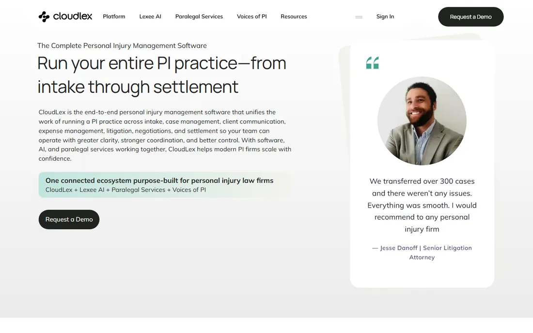 CloudLex homepage