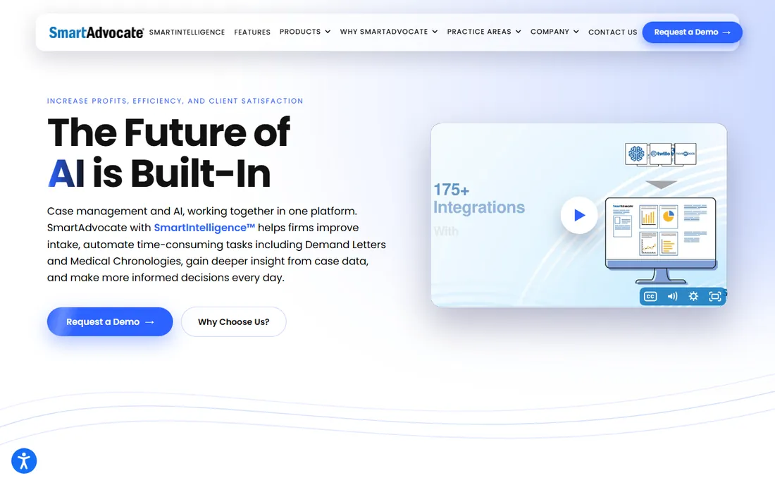 SmartAdvocate homepage