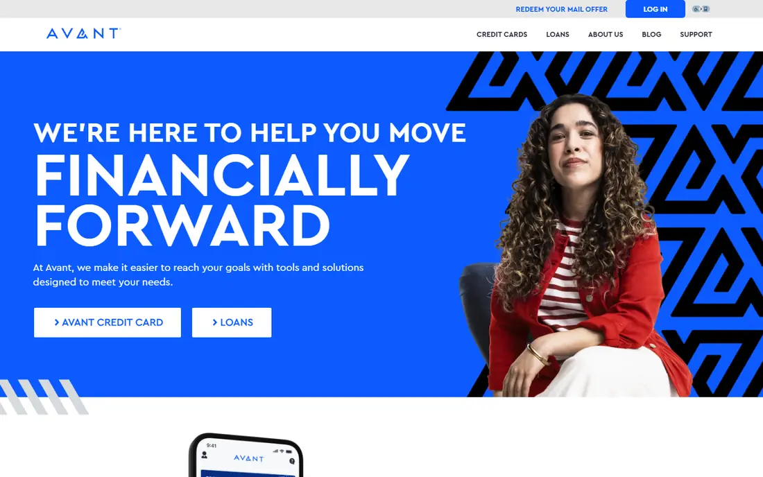 Avant homepage